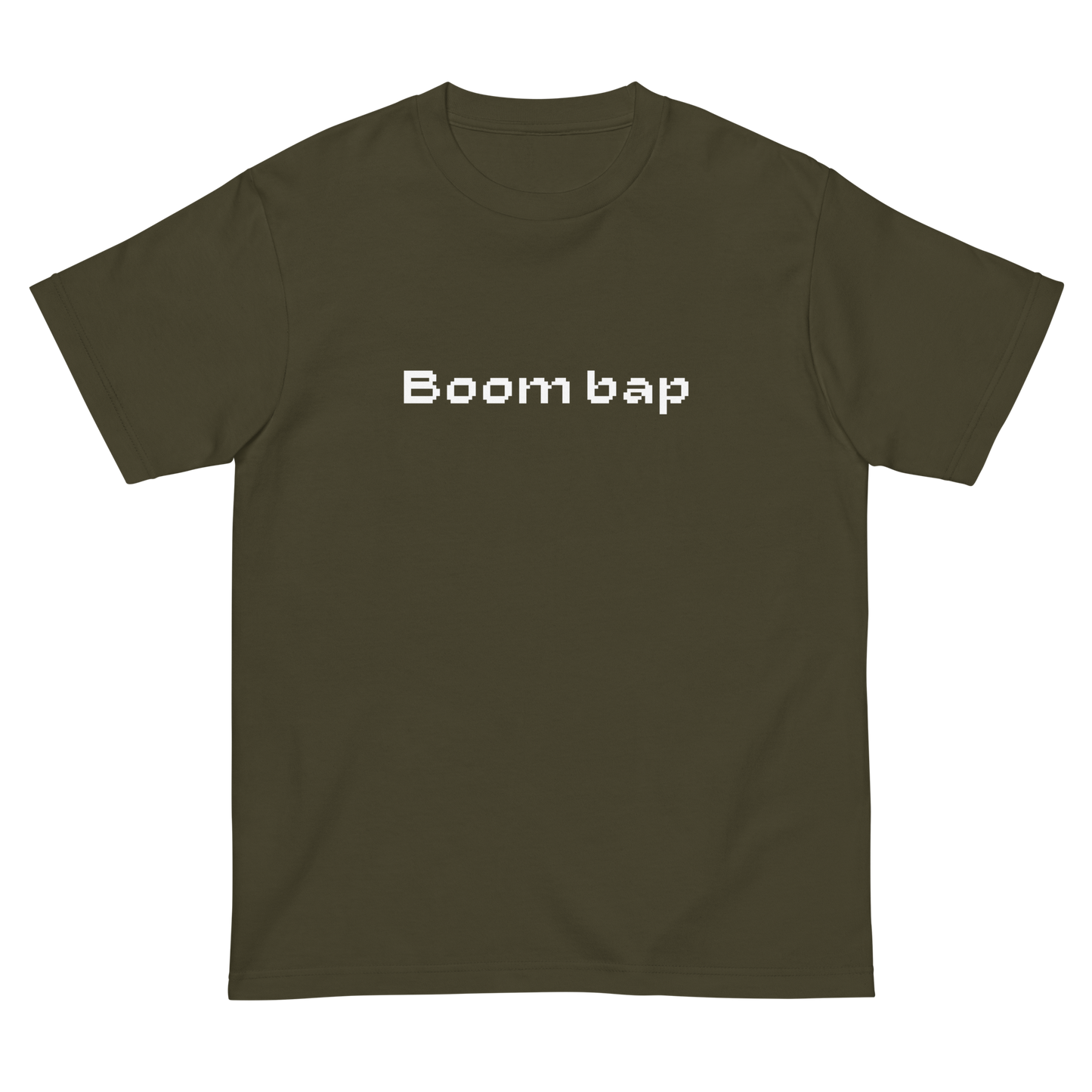 BOOM BAP PIXEL FONT LOGO TEE