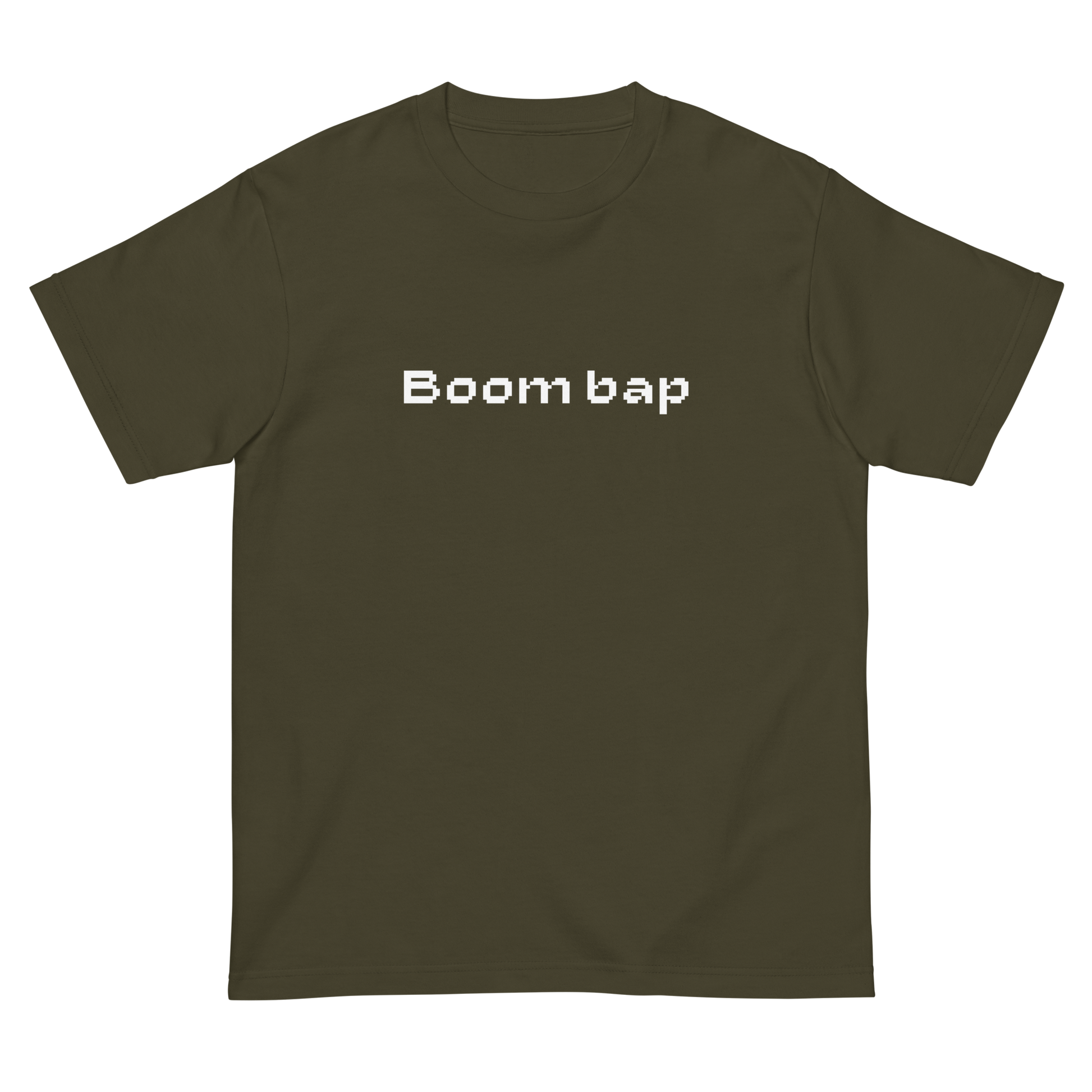 BOOM BAP PIXEL FONT LOGO TEE