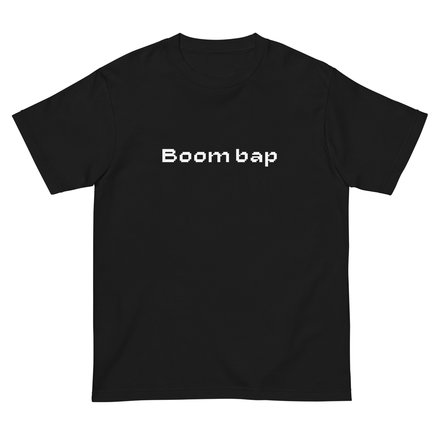 BOOM BAP PIXEL FONT LOGO TEE