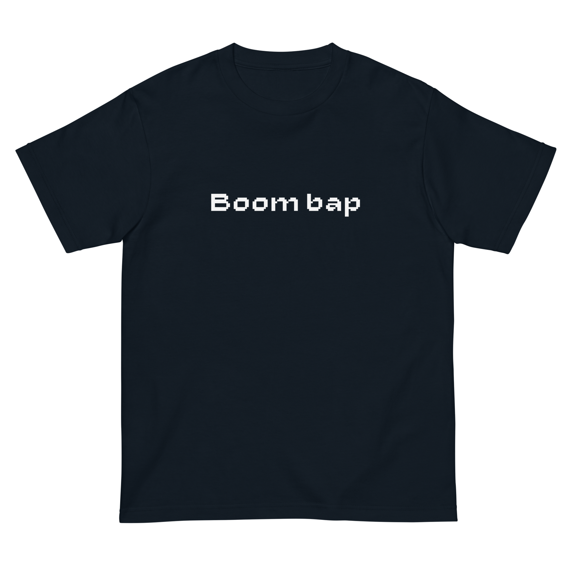 BOOM BAP PIXEL FONT LOGO TEE