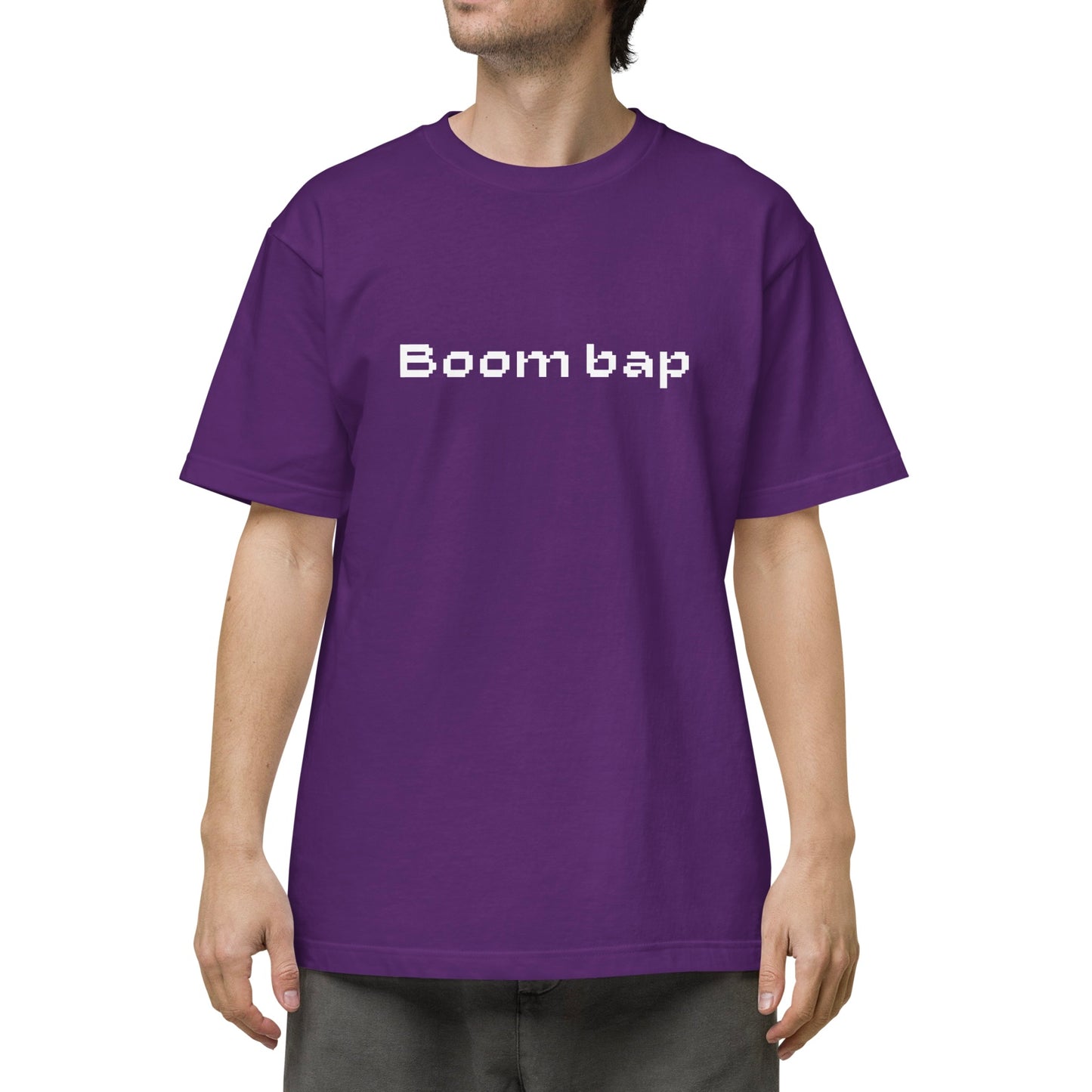 BOOM BAP PIXEL FONT LOGO TEE
