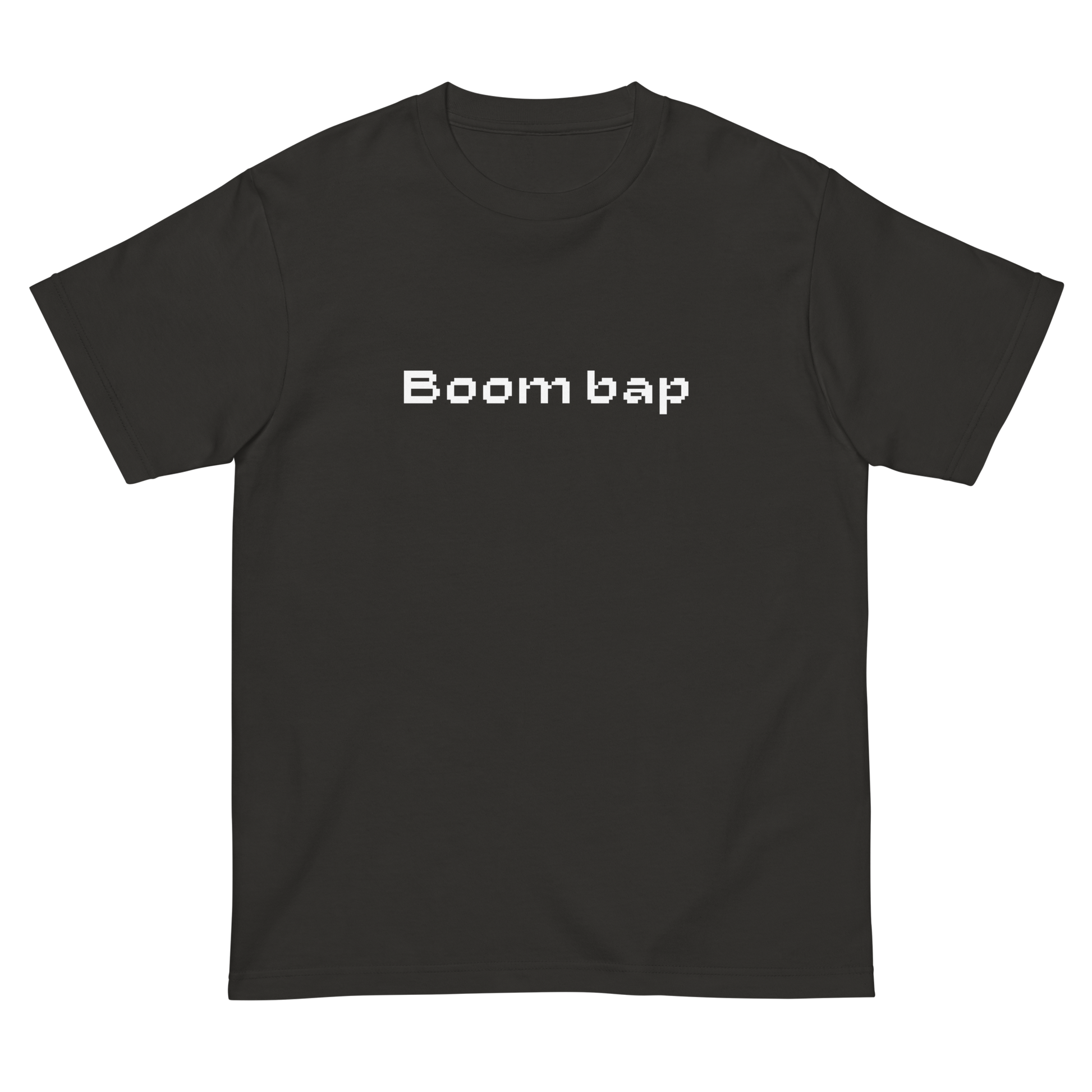 BOOM BAP PIXEL FONT LOGO TEE