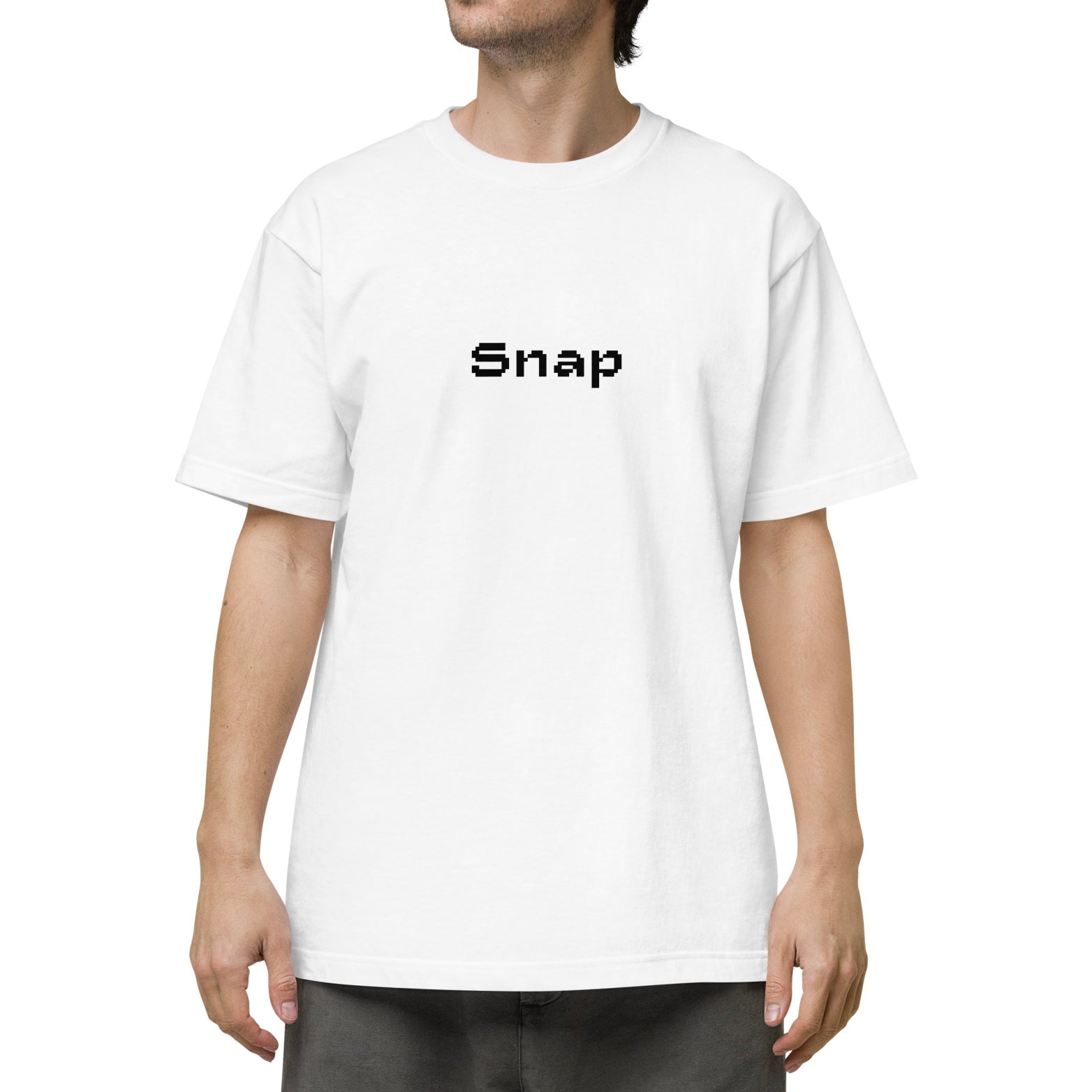 SNAP(MUSIC) PIXEL FONT LOGO TEE